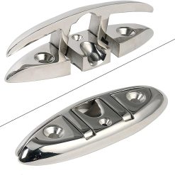 Alternative view of Folding boat cleat 6" flip-up 316 stainless steel
