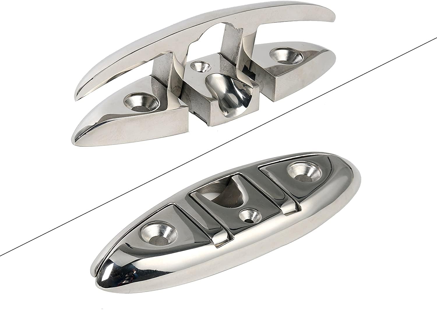 Folding boat cleat 6" flip-up 316 stainless steel 2 Folding boat cleat 6" flip-up 316 stainless steel - Image 2