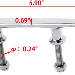 Boat Cleat Open Base 316 Stainless Steel 6" 10 V1259 DP01 A 1344 202603302205 02