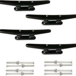 4 Pack Boat Cleat 4 Inch Black Nylon Dock Fasteners