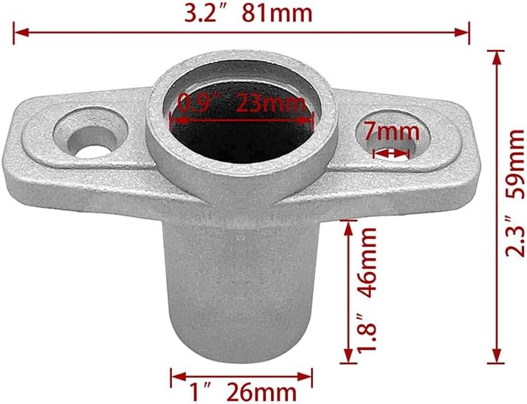 Aluminum oar lock socket holder, pair 2 Aluminum oar lock socket holder, pair - Image 2