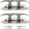 Folding Cleat 4-1/2" Flip-up Dock Marine Grade 316 Stainless Steel Pair