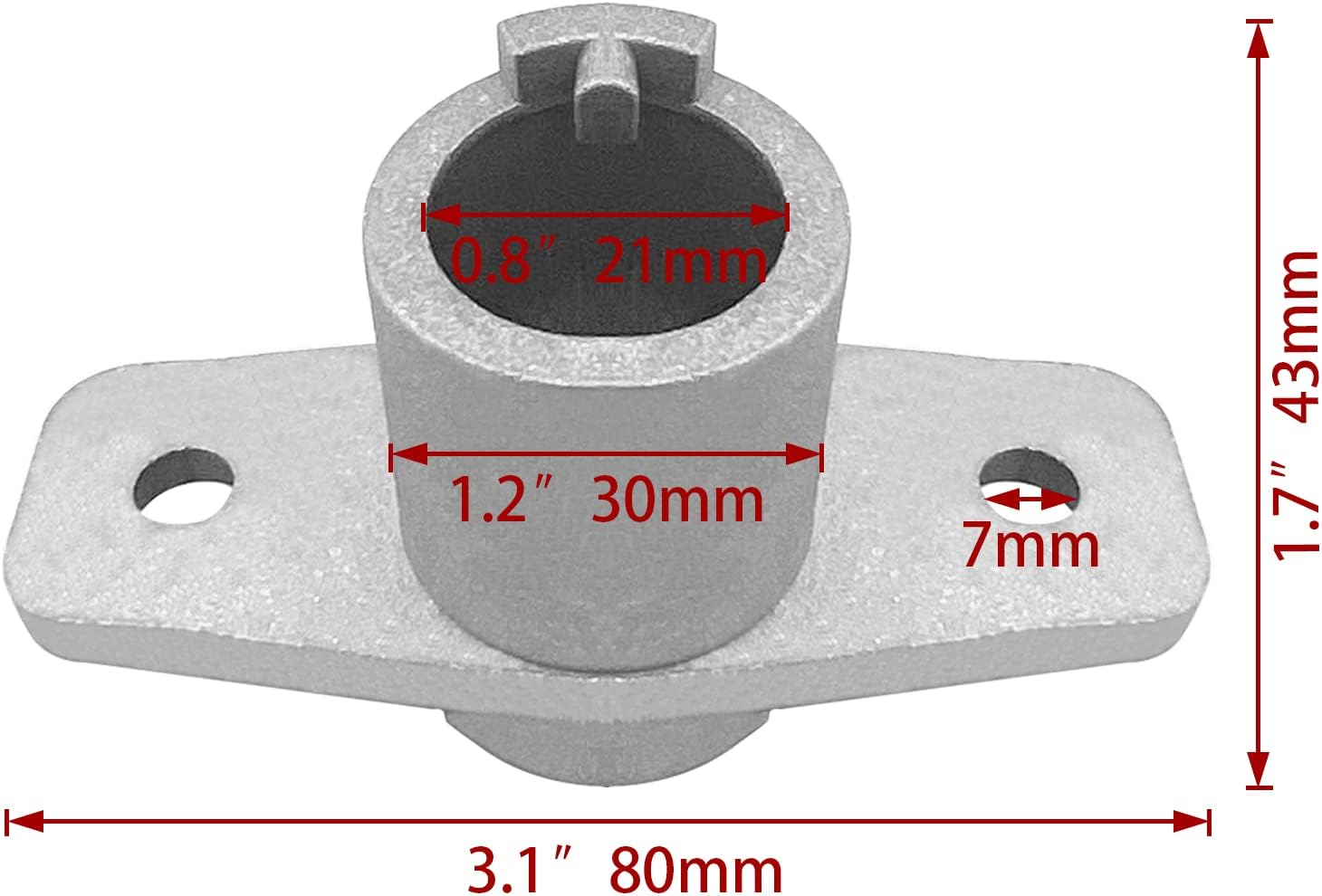 Aluminium Oar Lock Socket Holder 90° T-Shaped 2 Aluminium Oar Lock Socket Holder 90° T-Shaped - Image 2
