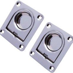 Stainless steel recessed hatch pull handle, 65 x 56mm