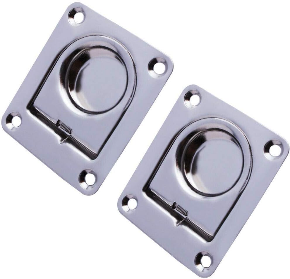Stainless steel recessed hatch pull handle, 65 x 56mm 1 Stainless steel recessed hatch pull handle, 65 x 56mm