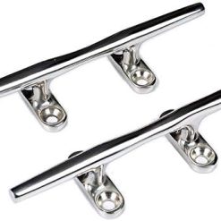 316 stainless steel dock cleat open base 5 inch pair