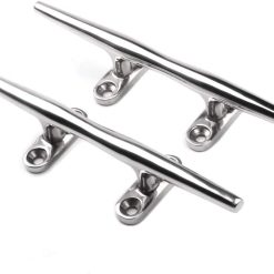 Alternative view of 316 stainless steel dock cleat open base 5 inch pair