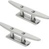 Boat Cleat 4" 316 Stainless Steel Open Base Pack of 2