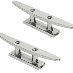 Boat Cleat 4" 316 Stainless Steel Open Base Pack of 2