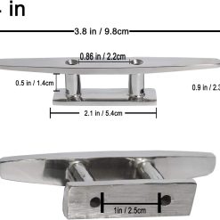 Alternative view of Boat Cleat 4" 316 Stainless Steel Open Base Pack of 2
