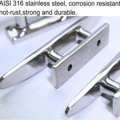 Boat Cleat 4" 316 Stainless Steel Open Base Pack of 2 13 V1259 DP01 A 1384 202603302305 05