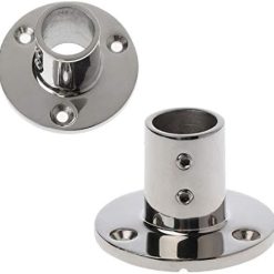 Alternative view of 22mm stainless steel round base marine railing fitting