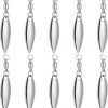 Spinner Blades with Ball Bearing Swivels #3.5 Willow, Silver, 10 Pack
