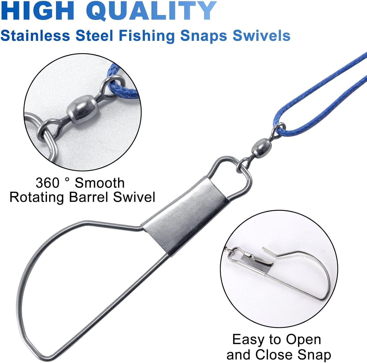 Fish stringer 16ft with 8 stainless steel snaps and ground pillar 3 Fish stringer 16ft with 8 stainless steel snaps and ground pillar - Image 3