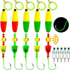 Catfish Bait Float Rigs Kit, 5-Pack with Circle Hooks