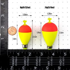 Alternative view of Fishing bobbers snap-on EVA foam 10 pack yellow green