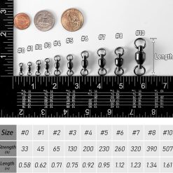 Alternative view of 30-Pack Fishing Ball Bearing Swivels #0 33lb