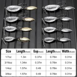 Alternative view of Weighted Swimbait Hooks 5-Pack with Willow Spinner Blades