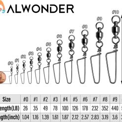 Alternative view of Fishing Snap Swivels Size #9, 25-Pack Ball Bearing