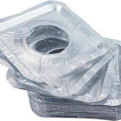 Gas burner liners 50 pack 8.5" aluminium foil stove covers