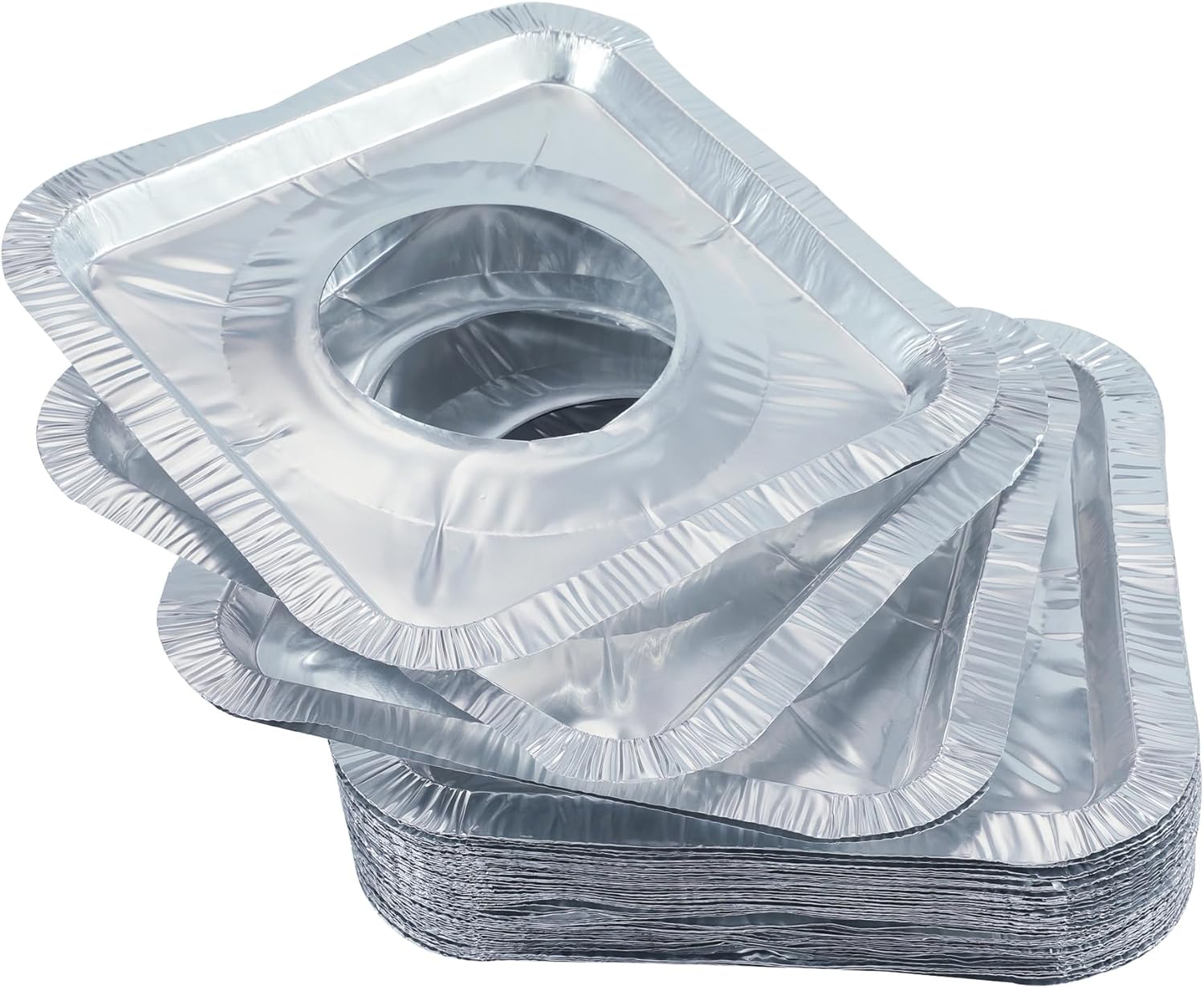 Gas burner liners 50 pack 8.5" aluminium foil stove covers 1 Gas burner liners 50 pack 8.5" aluminium foil stove covers