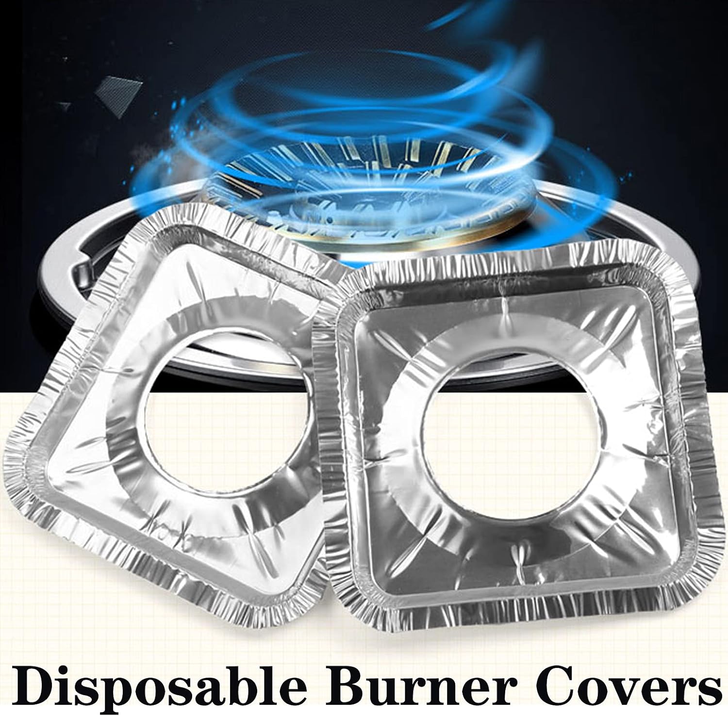 Gas burner liners 50 pack 8.5" aluminium foil stove covers 5 Gas burner liners 50 pack 8.5" aluminium foil stove covers - Image 5