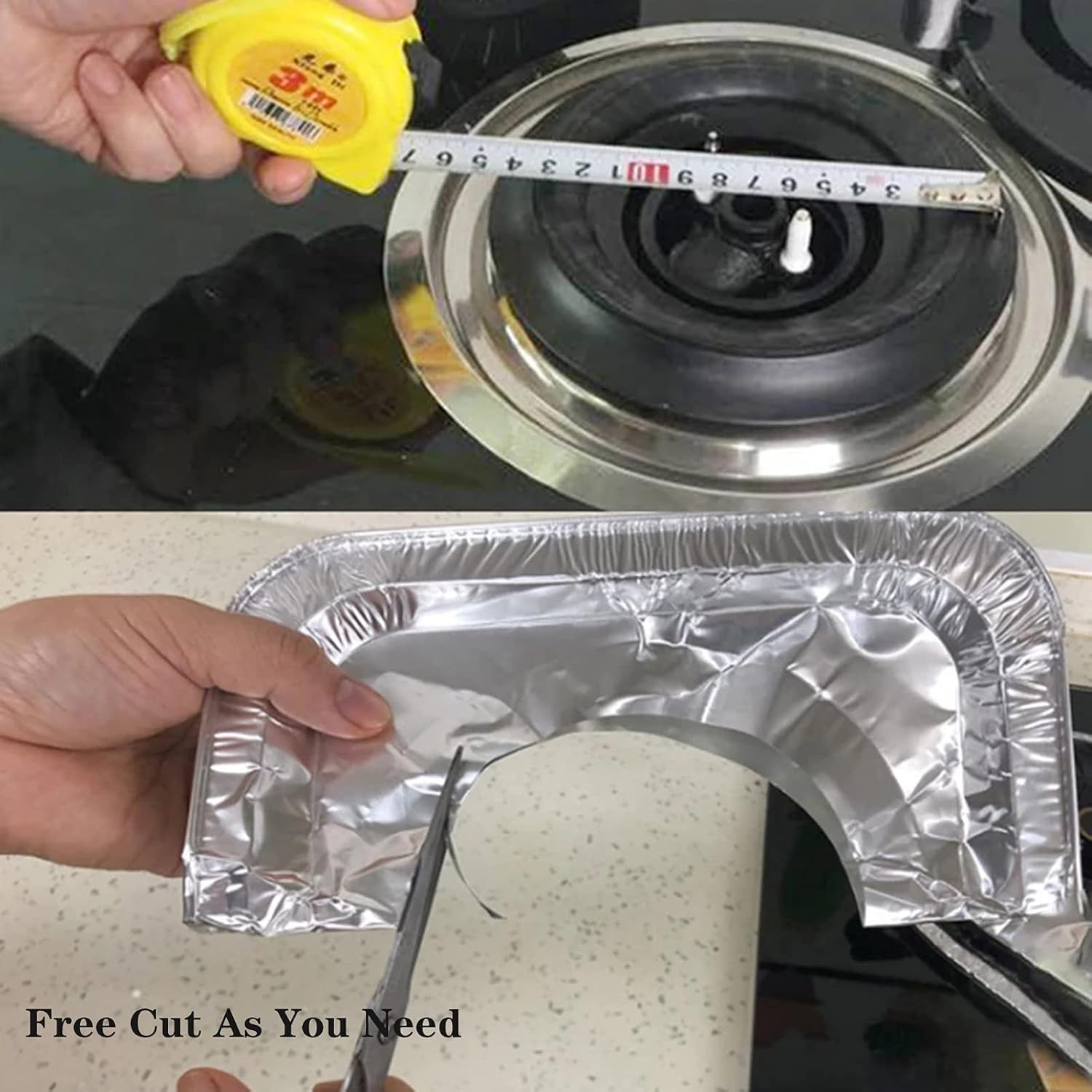Gas burner liners 50 pack 8.5" aluminium foil stove covers 6 Gas burner liners 50 pack 8.5" aluminium foil stove covers - Image 6