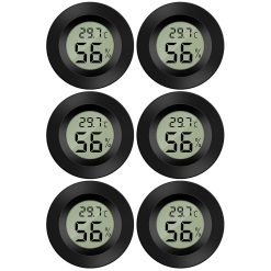 Mini Digital Hygrometer Thermometer Temperature Humidity Meter for Indoor Greenhouse Living Room 6 Pieces