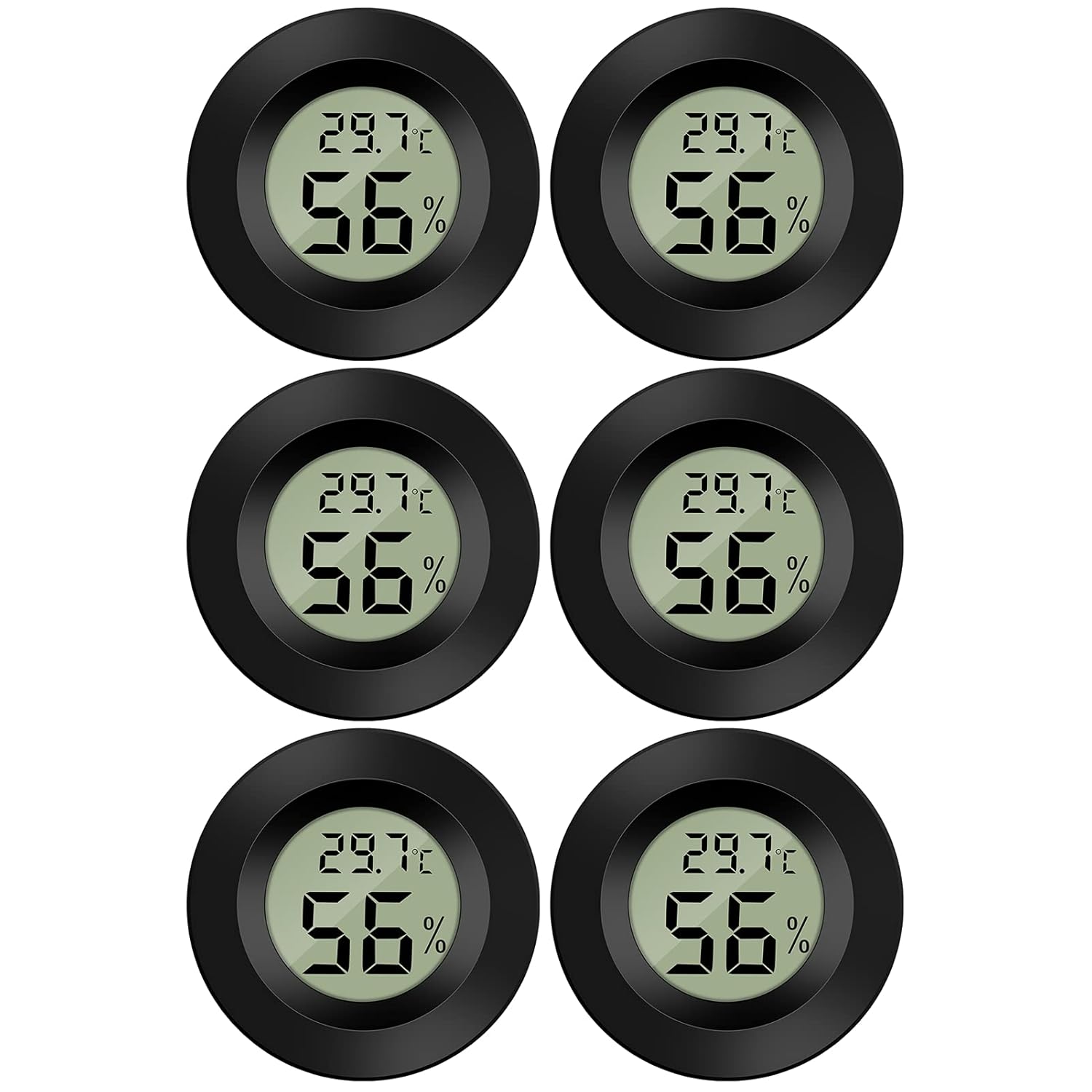 Digital Hygrometer Thermometer – 6 Pack 1 Digital Hygrometer Thermometer – 6 Pack