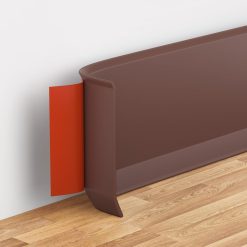Vinyl Wall Base Moulding 4 inch x 20 feet Self-Adhesive Brown