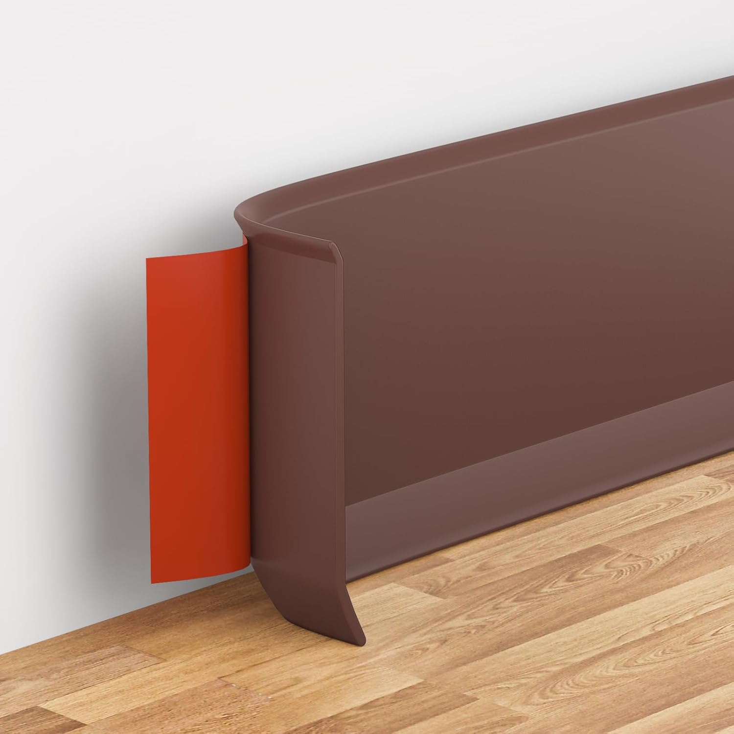 Vinyl Wall Base Moulding 4 inch x 20 feet Self-Adhesive Brown 1 Vinyl Wall Base Moulding 4 inch x 20 feet Self-Adhesive Brown