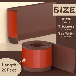 Alternative view of Vinyl Wall Base Moulding 4 inch x 20 feet Self-Adhesive Brown