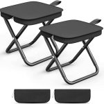 Camping Stool 2-Pack Portable Folding with Carry Bag