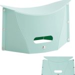 Folding camping stool, lightweight portable chair green