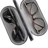 [2 in 1] Dual Glasses Case Hard Shell Eyeglass Case Protective for 2 Eyeglasses (Not Suitable for Sunglasses)