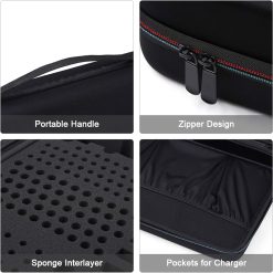 Alternative view of Black EVA Battery Organizer Case with Zipper - Holds 146 Batteries (6D 8C 13 9V 61AA 58AAA) - 42x26.5x9.5cm
