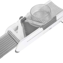 Alternative view of Multifunctional Manual Vegetable Cutter Stainless Steel Food Grater Slicing Kitchen Tool Accessories with Non-Slip Handle Safety Pusher for Shredded Sliced Wavy Cuts Easy to and Store