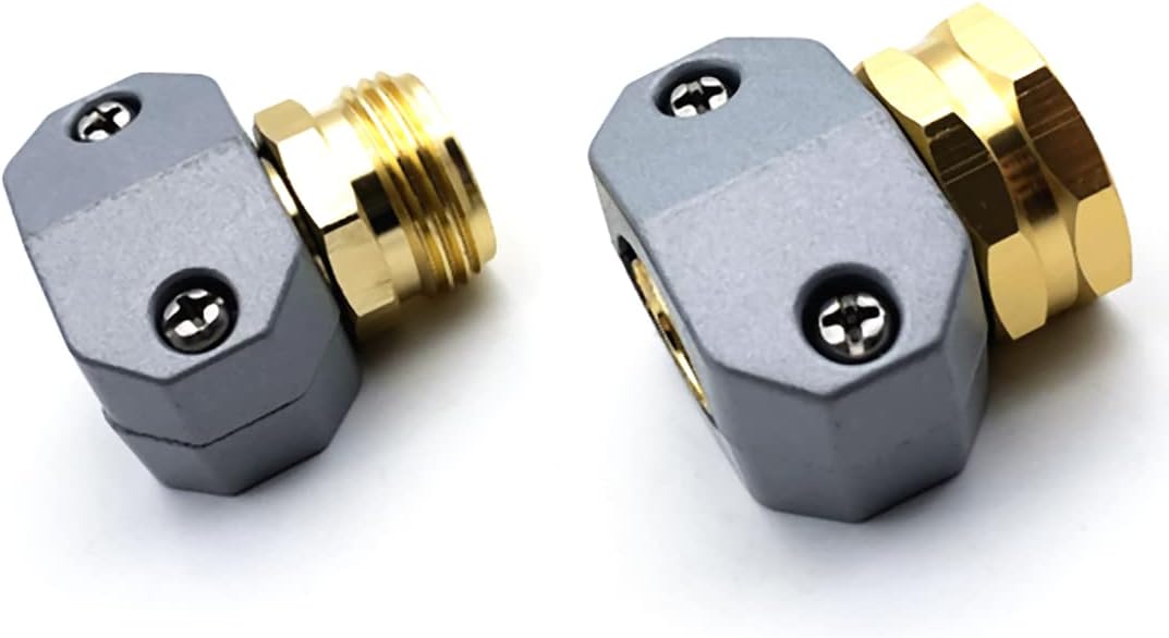 4 Pack Heavy Duty Garden Hose Repair Fittings, Aluminum Mender Female Male Hose Repair Coupler Connector with Clamp, Fits All 3/4 Inch or 5/8 Inch Garden Hose 6 4 Pack Heavy Duty Garden Hose Repair Fittings, Aluminum Mender Female Male Hose Repair Coupler Connector with Clamp, Fits All 3/4 Inch or 5/8 Inch Garden Hose - Image 6