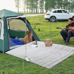 Alternative view of 200*200CM Aluminium Foil Camping Mat, Insulating Waterproof Thermal Foam Sleeping Mat For Camping, Sleeping Roll Pad Of Aluminum Foil, Foldable Double-sided Tent Mat For Outdoor Camping Hiking Picnic