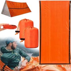 Sierra Madre Emergency Sleeping Bag, 84"X36" Waterproof Sierramadre Emergency Sleeping Bags for Survival, Pocket Size Survival Blanket, Thermal Bivy Sack for Outdoor Camping, Hiking