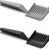 2pcs Blend Friend Curved Positioning Fade Comb, Professional Heat Resistant Cutting Comb for Men Salon Hairdresser Clipper Cuts Tools (Black and Grey)