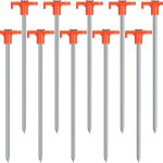 Heavy Duty Tent Pegs 10 Pack 200mm Metal Stakes