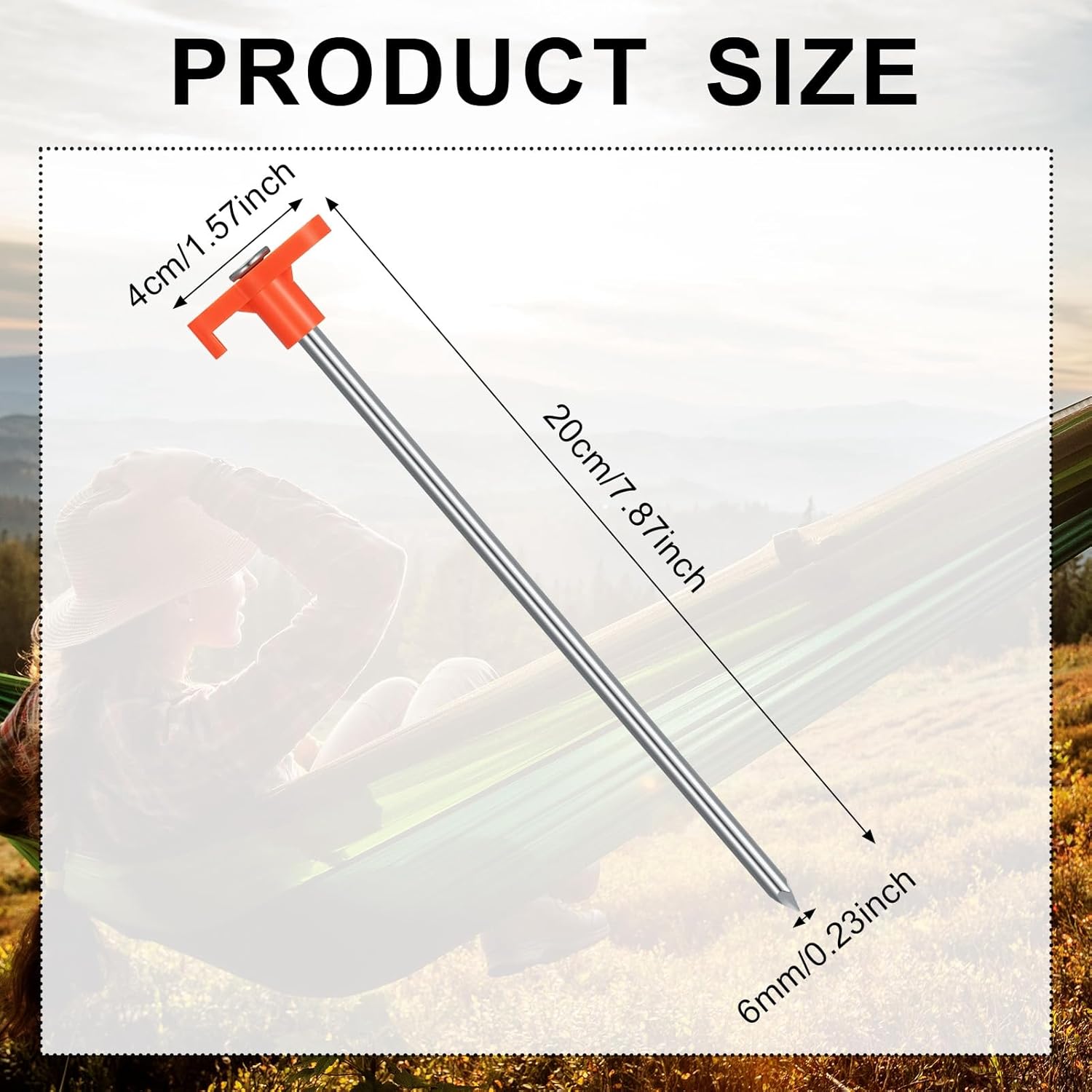 Heavy Duty Tent Pegs 10 Pack 200mm Metal Stakes 2 Heavy Duty Tent Pegs 10 Pack 200mm Metal Stakes - Image 2