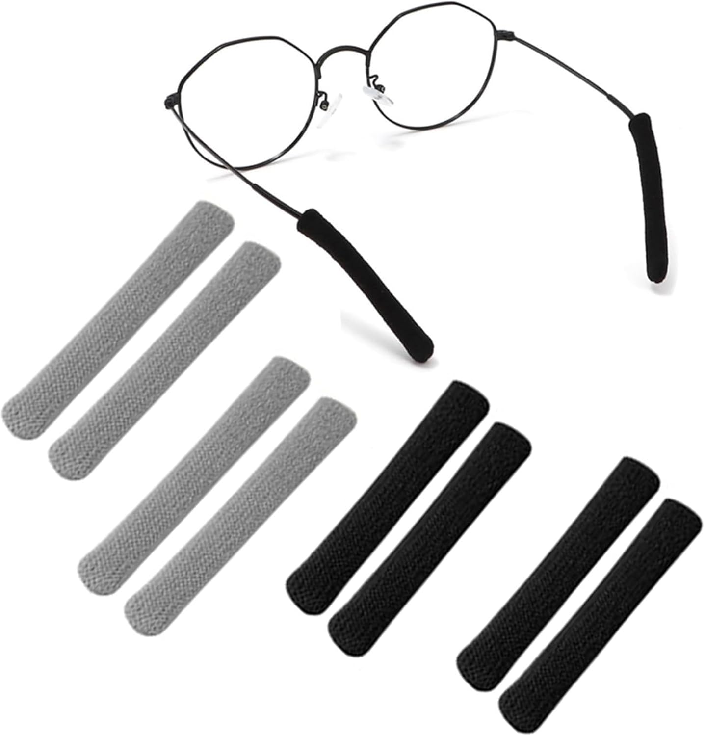4 Pairs Soft Cotton Glasses Ear Grips – Anti-Slip, Pain Relief Ear Cushions for All-Day Wear | Universal Fit for Reading/Sunglasses/Sport, Lightweight & Washable 1 4 Pairs Soft Cotton Glasses Ear Grips – Anti-Slip, Pain Relief Ear Cushions for All-Day Wear | Universal Fit for Reading/Sunglasses/Sport, Lightweight & Washable