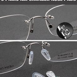 Alternative view of 5 Pairs of Eyeglass Nose Pads, Upgraded 15x8mm Soft Silicone Air Chamber Eyeglasses Nose Pads, Screw-in Glasses Nose Pad Replacement Kit.