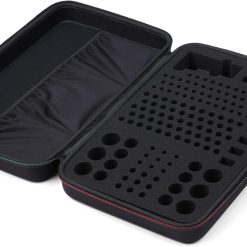 Black EVA Battery Organizer Case with Zipper, Holds 146 Batteries (6D 8C 13 9V 61AA 58AAA), Compact 42x26.5x9.5cm Design