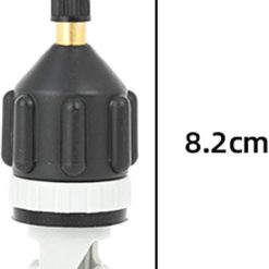 Alternative view of SUP air pump adaptor with standard valve attachment