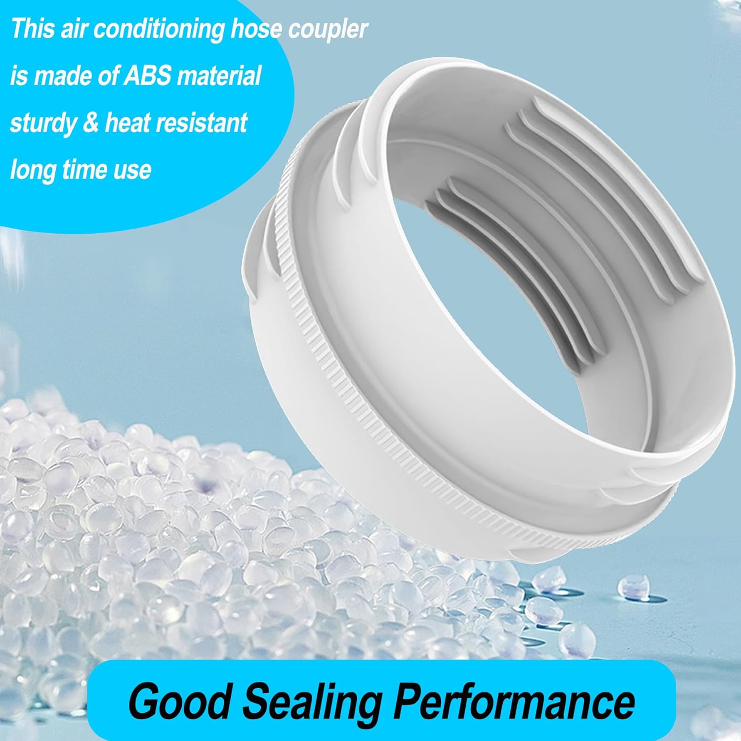 Portable Air Conditioner Exhaust Hose Connector, Both 5.1"/5.9" Exhasut Vent Hoses with Clockwise & Counter Clockwise, Universal Mobile AC Unit Vent Hose Coupler Coupling Extension 4 Portable Air Conditioner Exhaust Hose Connector, Both 5.1"/5.9" Exhasut Vent Hoses with Clockwise & Counter Clockwise, Universal Mobile AC Unit Vent Hose Coupler Coupling Extension - Image 4