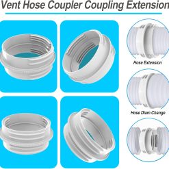 Portable Air Conditioner Exhaust Hose Connector, Both 5.1"/5.9" Exhasut Vent Hoses with Clockwise & Counter Clockwise, Universal Mobile AC Unit Vent Hose Coupler Coupling Extension 12 V1259 DP01 A 3896 202604030605 05