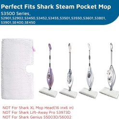 Alternative view of Flammi Steam Pocket Mop Replacement Pads for Shark S3500 Series S3501 S3601 S3550 S3901 SE450 S3801CO S3601D S2901 S2902 Steam Pocket Mop, 4 Pack